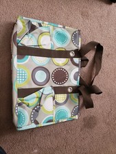 THIRTY ONE ORGANIZING UTILITY TOTE - MINTY CHIP - NIP RETIRED PRINT AND STYLE
