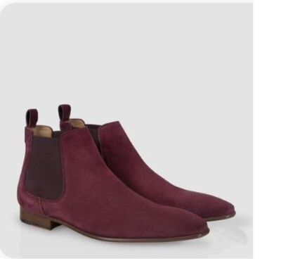 mens purple dress boots Noble Men's Vintage Lace-Up Boots (Purple) 9