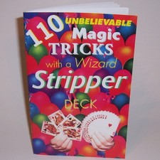 110 UNBELIEVABLE MAGIC TRICKS WITH A STRIPPER DECK BOOK - BOOK ONLY - FORCE GAFF