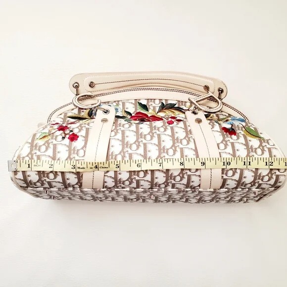 DIOR - Diorissimo Floral Embroidered Trotter Satchel | eBay