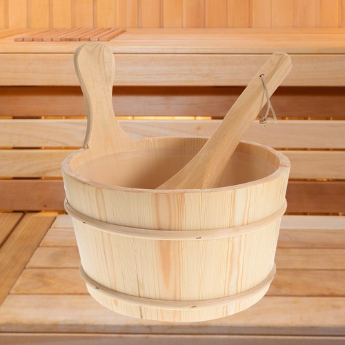 2 Pcs Holzfass Und Löffel Set Saunakübel Pfannenset Badefass Aus Fräulein Damen - 第 3/10 張圖片