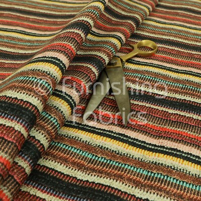 Funky mehrfarbig Designer gestreiftes Muster Veloursdruck Samt Polsterstoff