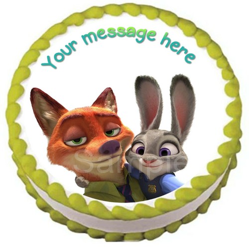 ZOOTOPIA Edible Party cake topper image - Picture 4 of 10