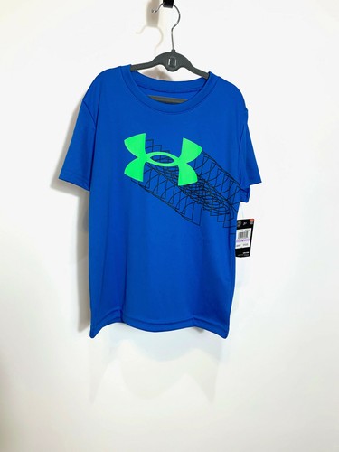 Under Armour NWT Boys Blue Heat Gear Short Sleeve Shirt Size 6 - Picture 4 of 6
