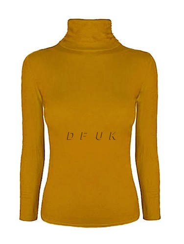 LADIES PLUS SIZE  LONG SLEEVE PLAIN TURTLE POLO ROLL NECK  CASUAL JUMPER 16 -26 - Picture 19 of 25