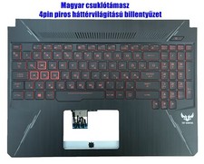 Hungarian Palmrest 4pin Red Backlit keyboard for Asus FX505D FX505G FX86S