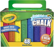 48ct KIDS Chalks Crayola Washable Sidewalk Chalk,Neon, Outdoor Gifts Birthday AU