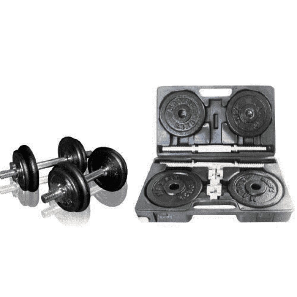 TOORX Valigetta pesi ghisa 20 KG. (2 manubri da 2 kg + dischi 4x2,5 kg+4x1,5 kg) foto 2