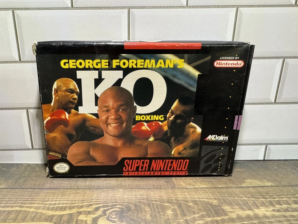 George Foreman's KO Boxing SNES Nintendo ~ Game, Box, Manual, CIB, Tested - Image 2 of 4
