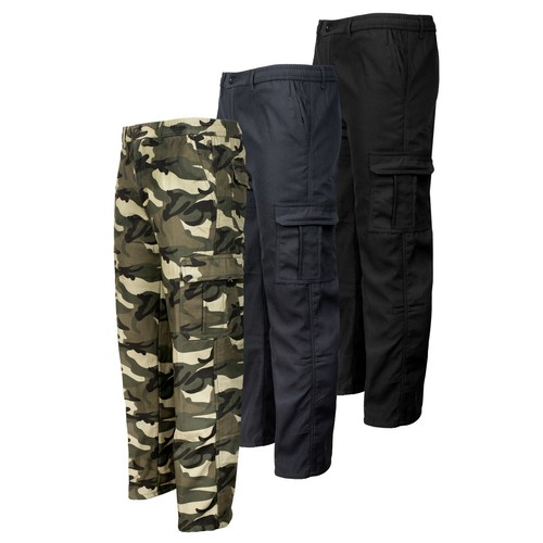 Mens Fleece Lined Thermal Cargo Pants 