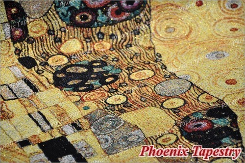Gustav Klimt the Kiss (Golden Version) Tapestry Wall Hanging, 55"x35", US - Picture 8 of 12