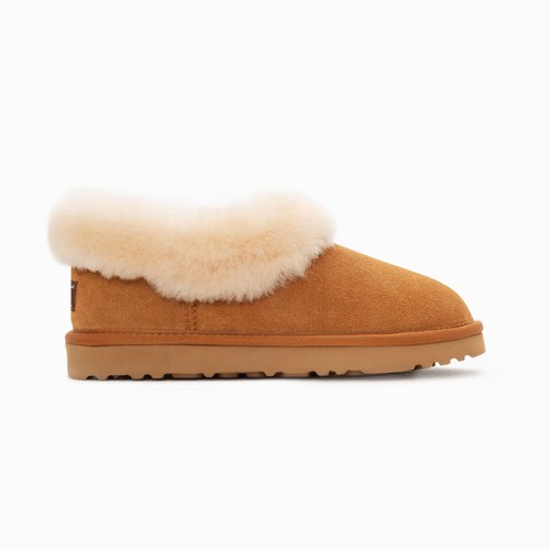 UGG Slippers Avery Unisex Premium Sheepskin Slippers Suede - Picture 4 of 25