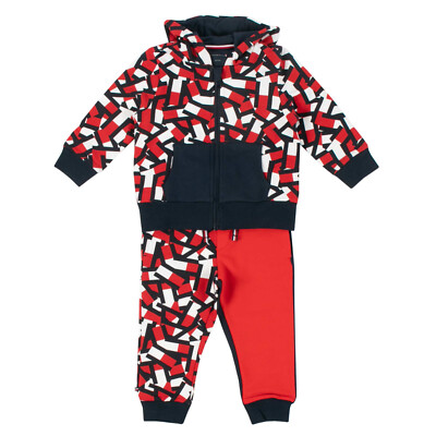 TOMMY HILFIGER Jungen Trainingsanzug Baby Flag Hooded Jogger Set / 80