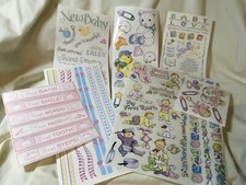 Baby Girl Scrapbooking Sticker Lot Set of 7 Sheets Used