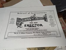 UNCUT C29 NEW 7 1/2, 10 W/EXTRA'S WHITE TRUCK FEATURED A.C. GILBERT ERECTOR SET