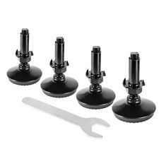 4 Set M10 Swivel Leveling Feet with 4-Pronged T Nut Adjustable Leg Levelers