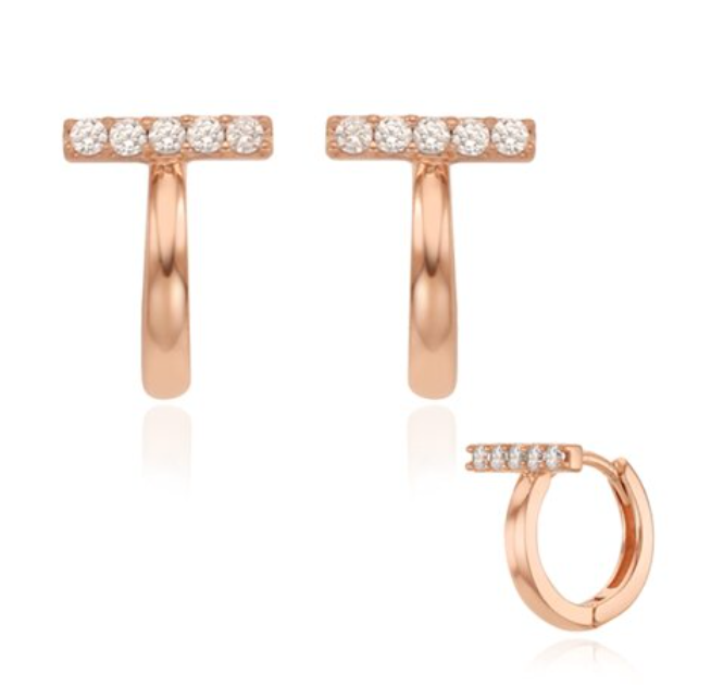 ◆STONEHENgE◆ Silver One Touch Earrings SC1412 StoneHenge Silver One Touch Earrings SC1672 Silver 925 Cubic