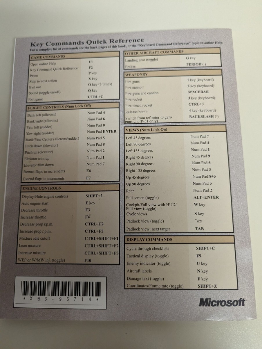 1998 Microsoft Combat Flight Simulator WWII Europe Series Pilots