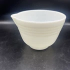 Vintage Pyrex Hamilton Beach White Glass Mixing Bowl with Spout USA Milk
