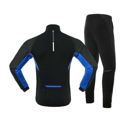 Winter Herren Fahrradjacke Set winddicht Vlies MTB Fahrradanzüge Fahrrad Fahrradhose - Bild 9 von 19