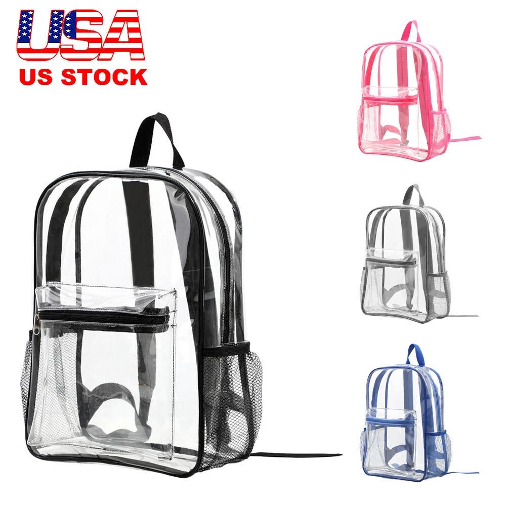 Popular Fashionable Bookbag, School Bag, Travel Bag, PVC Bag See Through  Bag Clear Bag Stadium Approved, Transparent See Through Clear Backpack