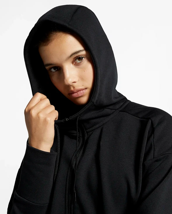 WOMENS NIKE DRI FIT HOODIE JUMPER XL PLUS SIZE 18 20 22 FLEECE GYM CD9665 010