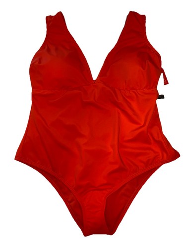 New Sofia Vergara Women's SIZE 1X 16W-18W One Piece Carmen Swimsuit Orange - Picture 5 of 7