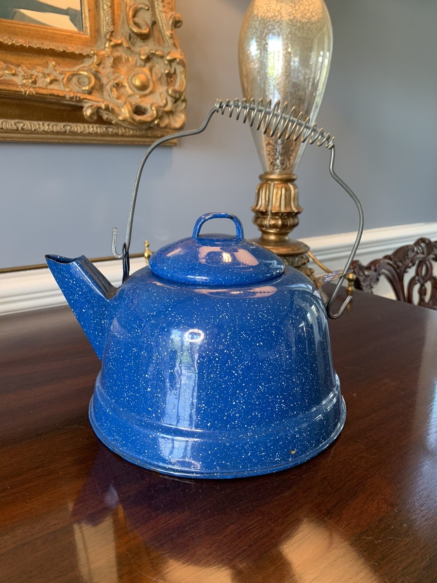 Porcelain Whistling Kettle Enamel Kettle Camping Enamel Tea Kettle