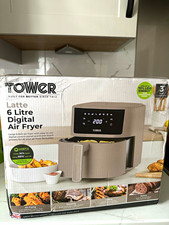 Tower Latte 6L Digital Air Fryer 1700W 8 Programmes Digital Display Basket