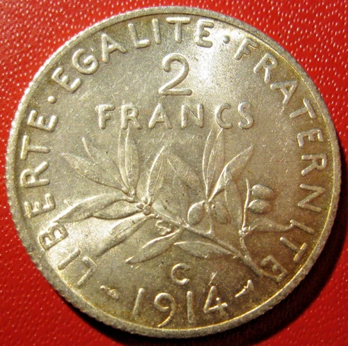 France. Belle 2 Francs Semeuse 1914 C. SUP to FDC.