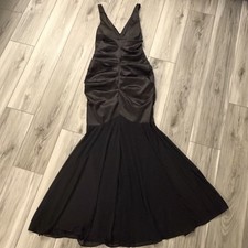 Xscape Black Trumpet Gown Dress Size 10 Ruched Prom Evening Classic