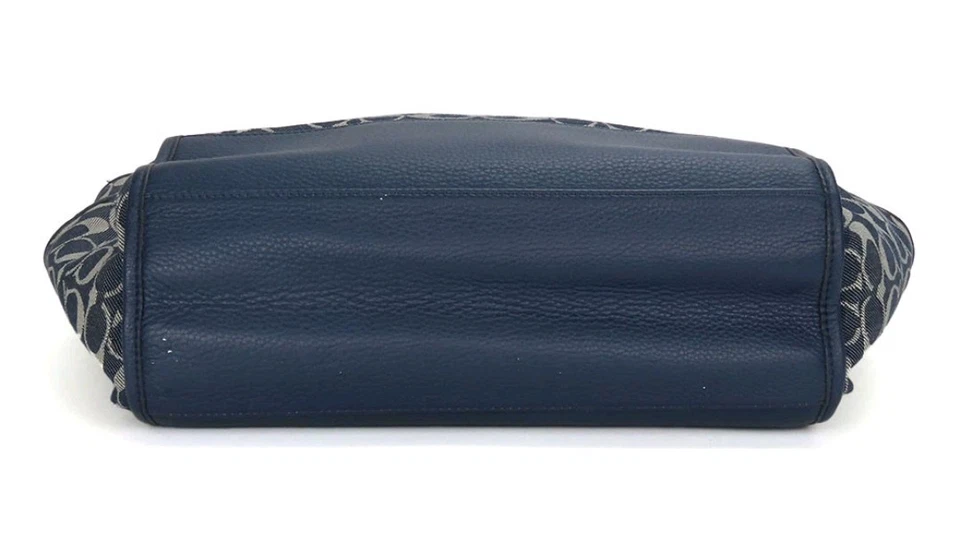 Bolso de Mano Coach XL Park Carrie Signature C Logo Azul Marino Denim Jacquard F32622 COMO NUEVO  Foto 4 de 4