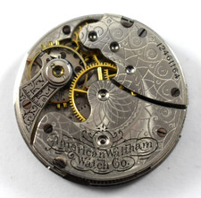 Vintage Waltham Seaside 0s 7J Hunting Pocket Watch Movement lot.k2