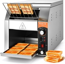 Anatole Commercial Conveyor Toaster 400 Slices/Hour Stainless Steel 1700W