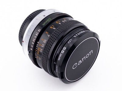Canon FD 50mm f/1.8 S.C. V2 with Rear Auto Manual Lock Lever - Breech Lock Lens