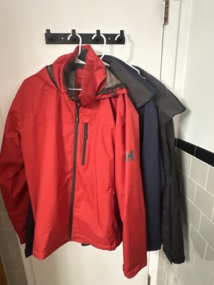 Men s Helly Hansen Crew Hooded Midlayer Jacket XXL  In Red, Navy and Black
