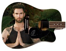 Adam Levine Signed Zen Graphics Acoustic Guitar - Autograph Pros COA