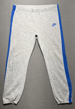Vintage 80s 90s Nike Jogger Sweatpants Men Large 36x30 Gray Blue Swoosh Grunge