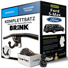 Für FORD S-Max Typ WA6 Anhängerkupplung abnehmbar +eSatz 7pol uni 2006-2014 NEU