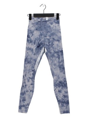 Lululemon Damen Leggings UK 8 blau Nylon mit Elasthan volle Länge