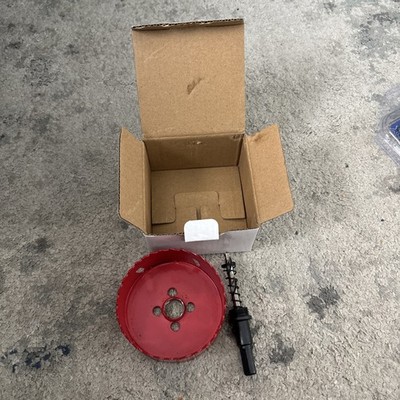 HSS Bi Metal Hole Saw 3 5/32 Inch 80mm Cutting Tool with Pilot Drill Bit