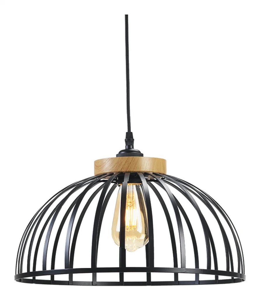 Metal Lampshade Black Pori 380mm Shade Only Oaks Lighting 6802 NE L BK