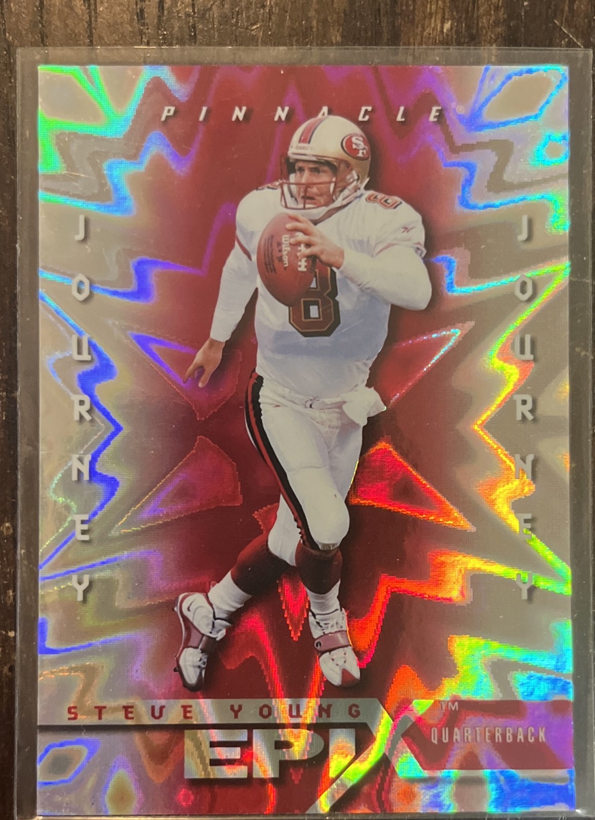 1998 Score - Hobby Epix Steve Young #J15 Red 53/3500