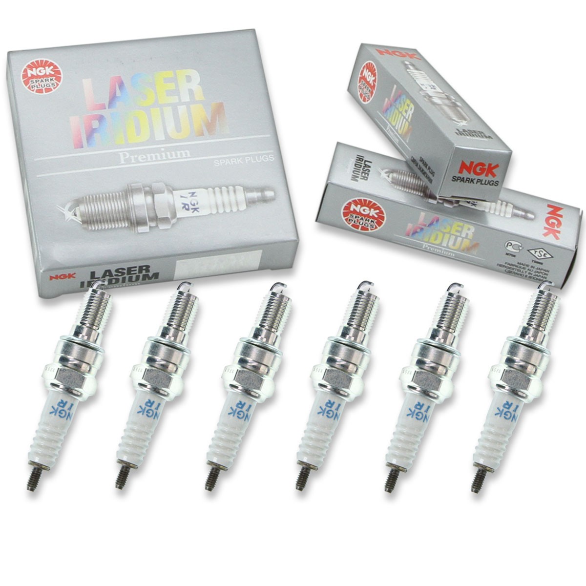 6 pc NGK 6419 CR9EHI-9 Laser Iridium Spark Plugs for IUH27D 5388 Ignition bv