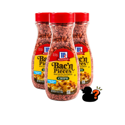 McCormick Imitation Bacon Bits Pack of 3 Kosher Salad Topping Free Rubber Duck