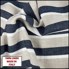 100 italian flax linen fabric by the yard sewing clothing for embroidery beige