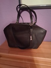 Goldpfeil Damen Handtasche Schwarz B.40cm H.20cm Leder Neuwertig