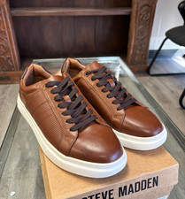 Steve Madden P-Spruce Men's Sneaker - Cognac White - New in box