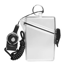 Sport Waterproof ID Card Badge Holder Case with Lanyard Cover Multiple Clear