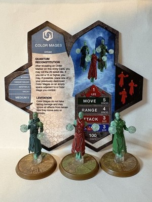 Color Mages Custom Heroscape Squad Figures -  Squad Miniatures + Card - D&D Mini